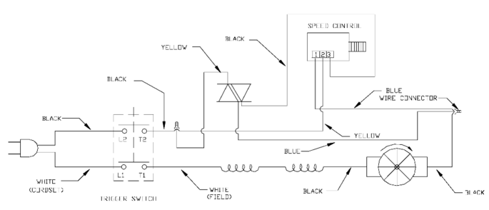 Default 2 Diagram and Parts List for PC7402 Type 1 Porter Cable Sander Polisher
